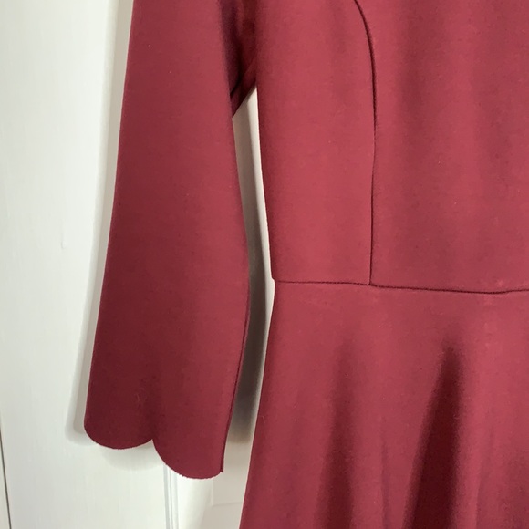 Lulu’s Cumulonimbus Clouds Burgundy Red Scallop Dress Sz M - Picture 6 of 10